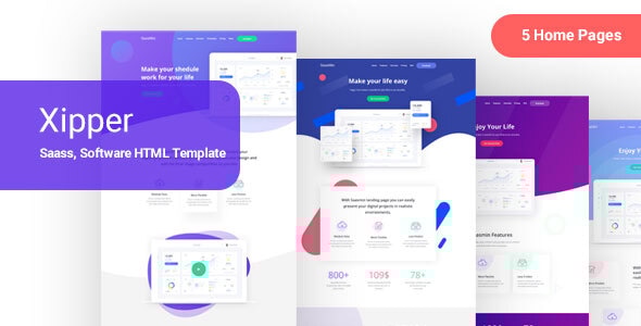 Xipper – HTML Landing Page Template for App & Saas Products - Software Technology