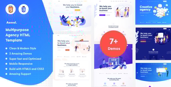 Aemal - Creative Agency HTML Template - Portfolio Creative