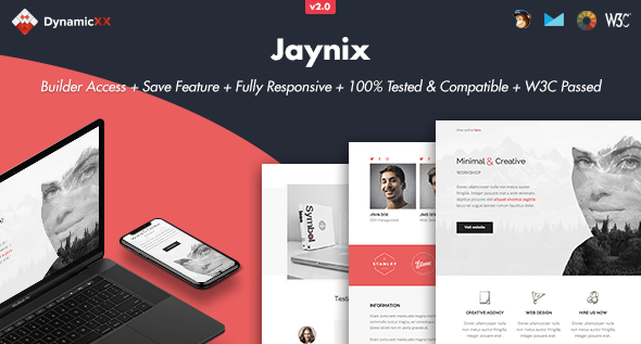 Jaynix - Responsive Email + Online Template Builder - Email Templates Marketing