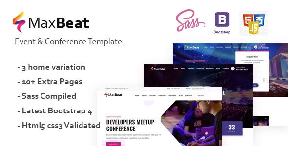 Maxbeat - Event & Conference HTML5 Template - Events Entertainment