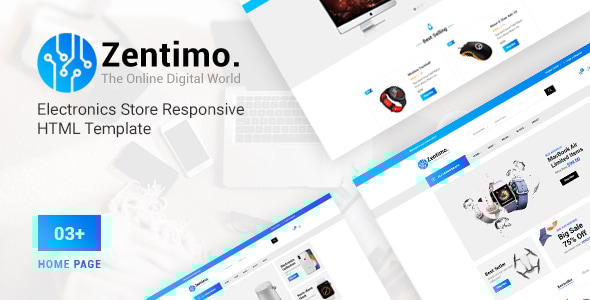 Zentimo - Electronics Store Responsive HTML Template - Electronics Technology