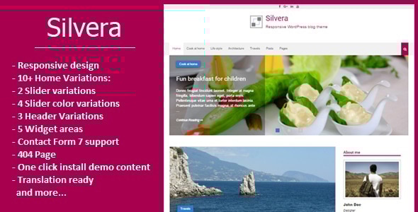 Silvera - Responsive WordPress Blog Theme - Blog / Magazine WordPress
