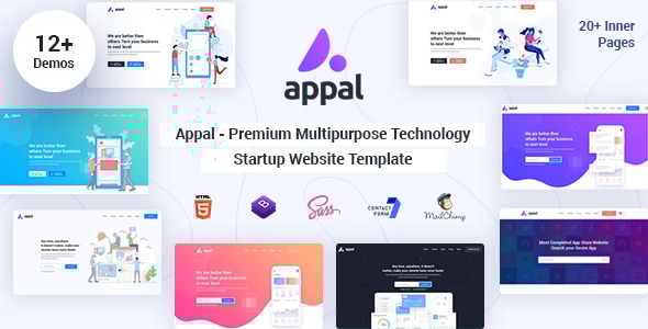 Appal - Premium Multipurpose Technology Startup Website Template - Technology Site Templates
