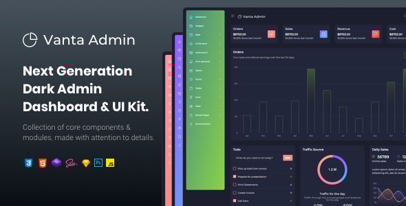 Vanta — Responsive Dark Bootstrap5 Admin Template - Admin Templates Site Templates