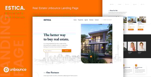 Estica — Real Estate Unbounce Landing Page Template - Unbounce Landing Pages Marketing