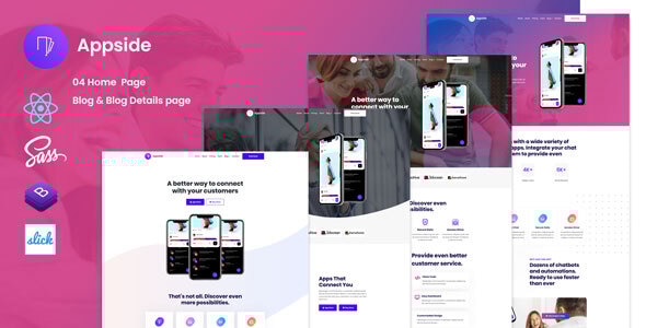 Appside - React App Landing Page - Technology Site Templates