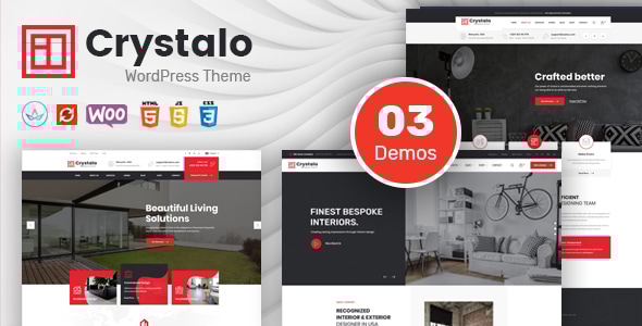 Crystalo - Architecture and Interior Design WordPress Theme - Business Corporate