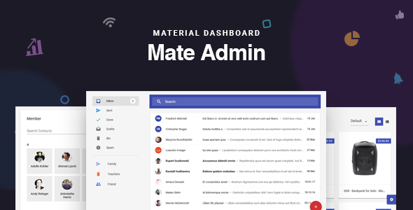 Mate - React Admin Template With Redux & Material Design - Admin Templates Site Templates