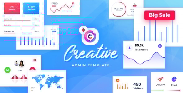 Creative - Responsive Admin Dashboard Template - Admin Templates Site Templates