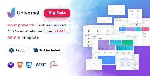 Universal - React Admin Template - Admin Templates Site Templates