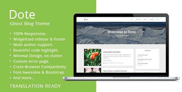 Dote - Responsive Minimal Ghost Theme - Ghost Themes Blogging