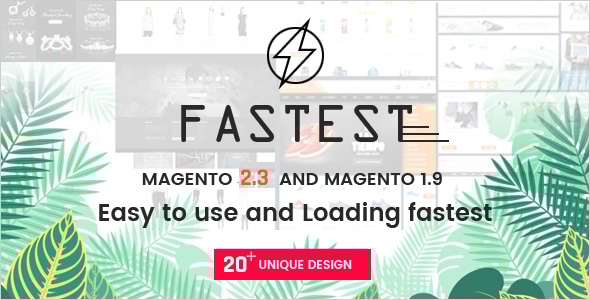 Fastest - Multipurpose Responsive Magento 2 and 1 Fashion Theme - Magento eCommerce