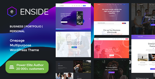 Enside - Multipurpose Onepage Landing Page WordPress Theme - Portfolio Creative