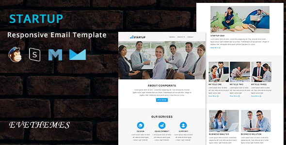 Startup - Responsive Email Template - Newsletters Email Templates