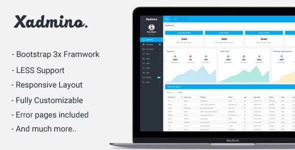 Xadmino - Admin & Dashboard Template - Admin Templates Site Templates