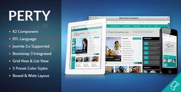 Perty - Responsive News/Magazine Joomla Template - Blog / Magazine Joomla