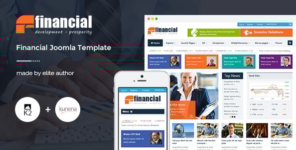 Financial - Responsive Joomla News Template - News / Editorial Blog / Magazine