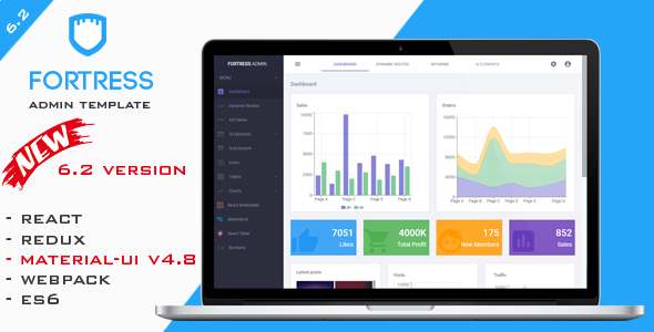 Fortress - React Admin Template - Admin Templates Site Templates