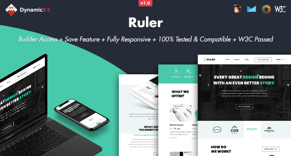 Ruler - Responsive Email + Online Template Builder - Email Templates Marketing