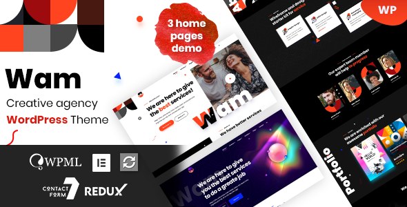 Wam - Creative Agency WordPress Theme - Creative WordPress