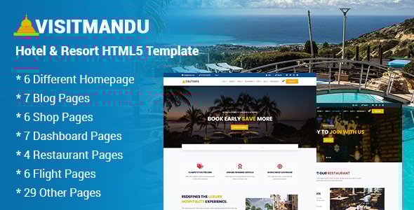 Visitmandu - Hotel & Resort HTML5 Template - Travel Retail