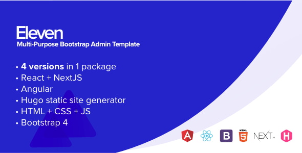 Eleven - Multi-Purpose Bootstrap Admin Template - Admin Templates Site Templates