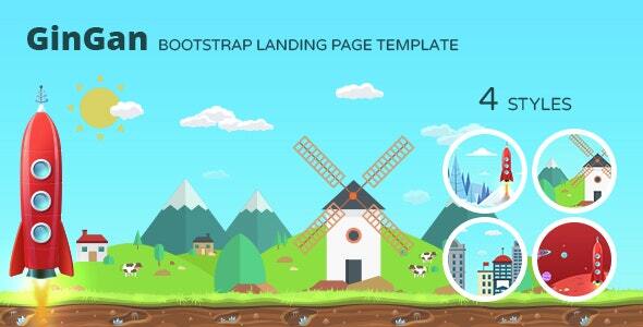 GinGan - Bootstrap Landing Page Template - Marketing Corporate