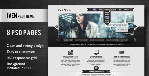 Iven PSD Theme - Creative Photoshop