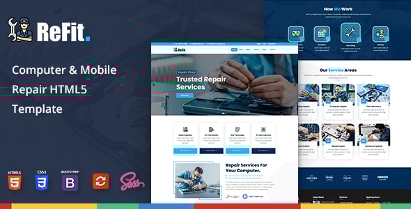 Refit - Mobile Repair HTML Template - Business Corporate