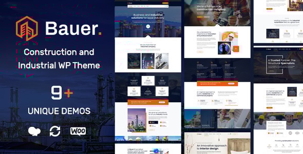 Bauer | Construction and Industrial WordPress Theme - Business Corporate