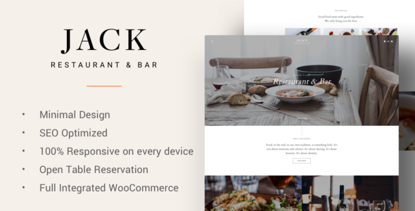 Jack - Restaurant WordPress Theme - Restaurants & Cafes Entertainment