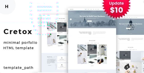 Cretox - Minimal Portfolio Template - Portfolio Creative