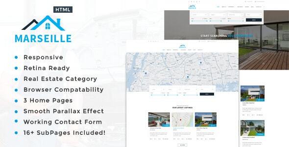 Marseille - Responsive HTML5 Template for Property Developers - Business Corporate