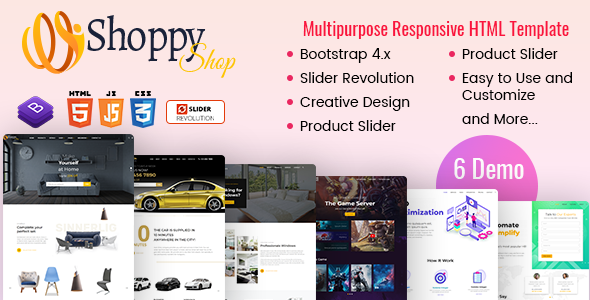 Shoppy - eCommerce HTML Template - Retail Site Templates