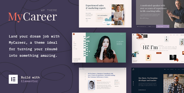 MyCareer - CV Resume & vCard WordPress Theme - Business Corporate