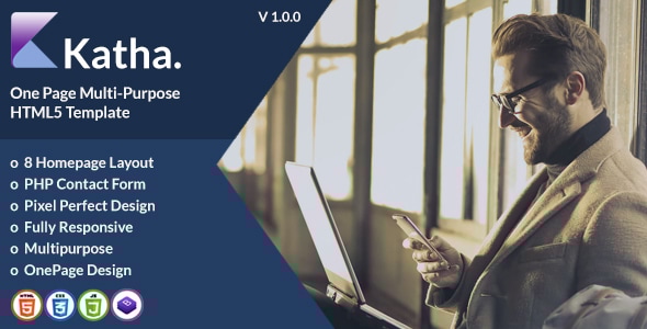 Katha - One Page Multi-Purpose HTML5 Template - Business Corporate