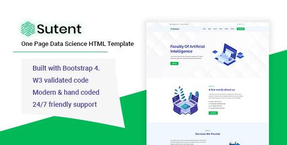 Sutent - Data Science HTML Template - Miscellaneous Site Templates