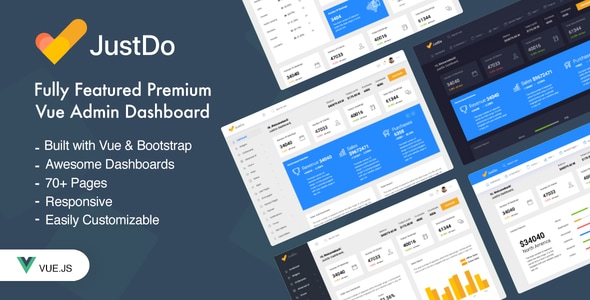 JustDo Vue Admin Template - Admin Templates Site Templates