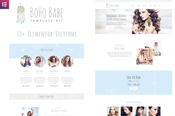 Boho Babe - Elementor Template Kit - Elementor Template Kits