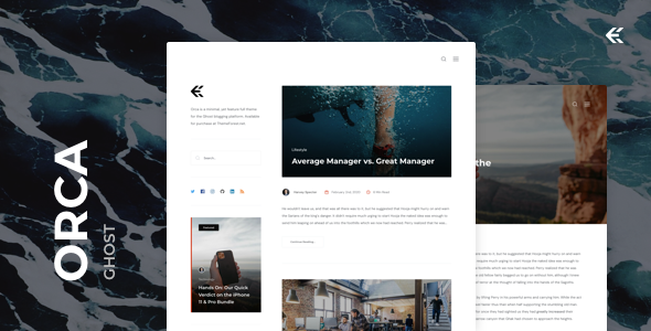 Orca - Responsive Ghost Theme - Ghost Themes Blogging