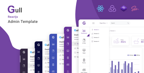 Gull - React Admin Dashboard Template - Admin Templates Site Templates