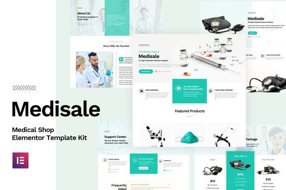 Medisale - Medical Shop Elementor Template Kit - Health & Medical Elementor