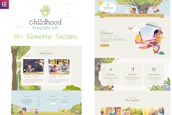 Childhood Kids - Child Care Center Elementor Template Kit - Kids & Babies Elementor