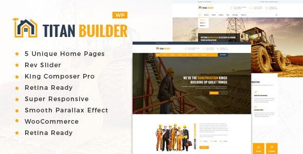 Titan Builders : Construction WordPress Theme - Business Corporate