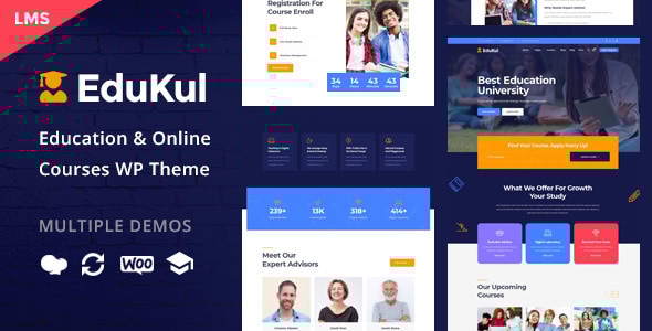 Edukul | Online Courses WordPress Theme - Education WordPress