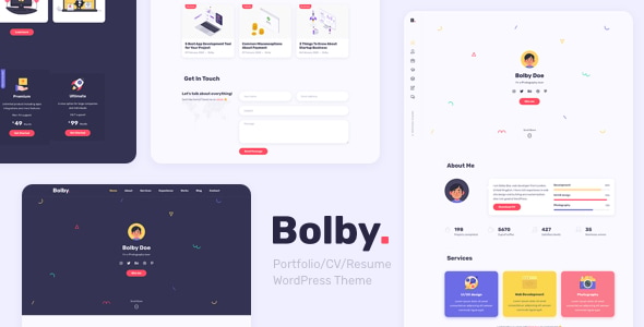 Bolby - Portfolio/CV/Resume WordPress Theme - Portfolio Creative