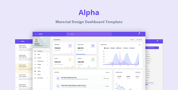 Alpha - Material Design Admin Template - Admin Templates Site Templates