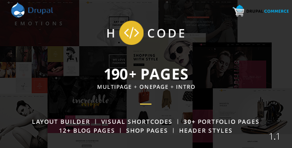 H-code - Multipurpose Commerce Drupal theme - Business Corporate