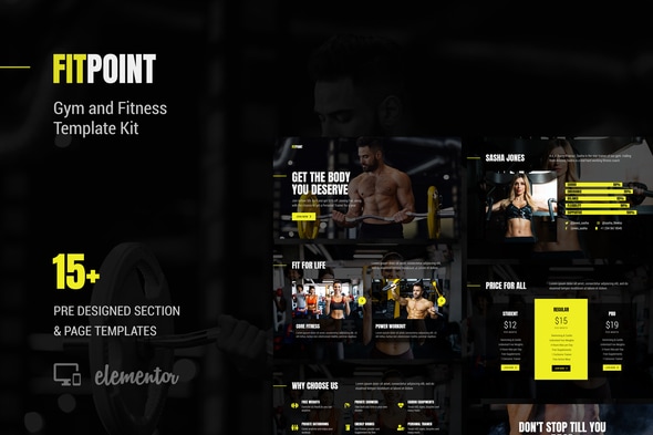 Fit Point - Gym & Fitness Elementor Template Kit - Sport & Fitness Elementor