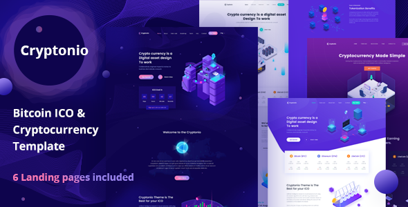 Cryptonio - Cryptocurrency HTML Template - Technology Site Templates